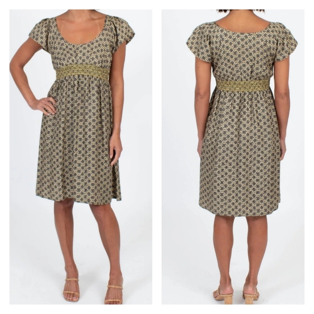 Anthropologie Corey Lynn Calter Honeycomb Print Silk Dress